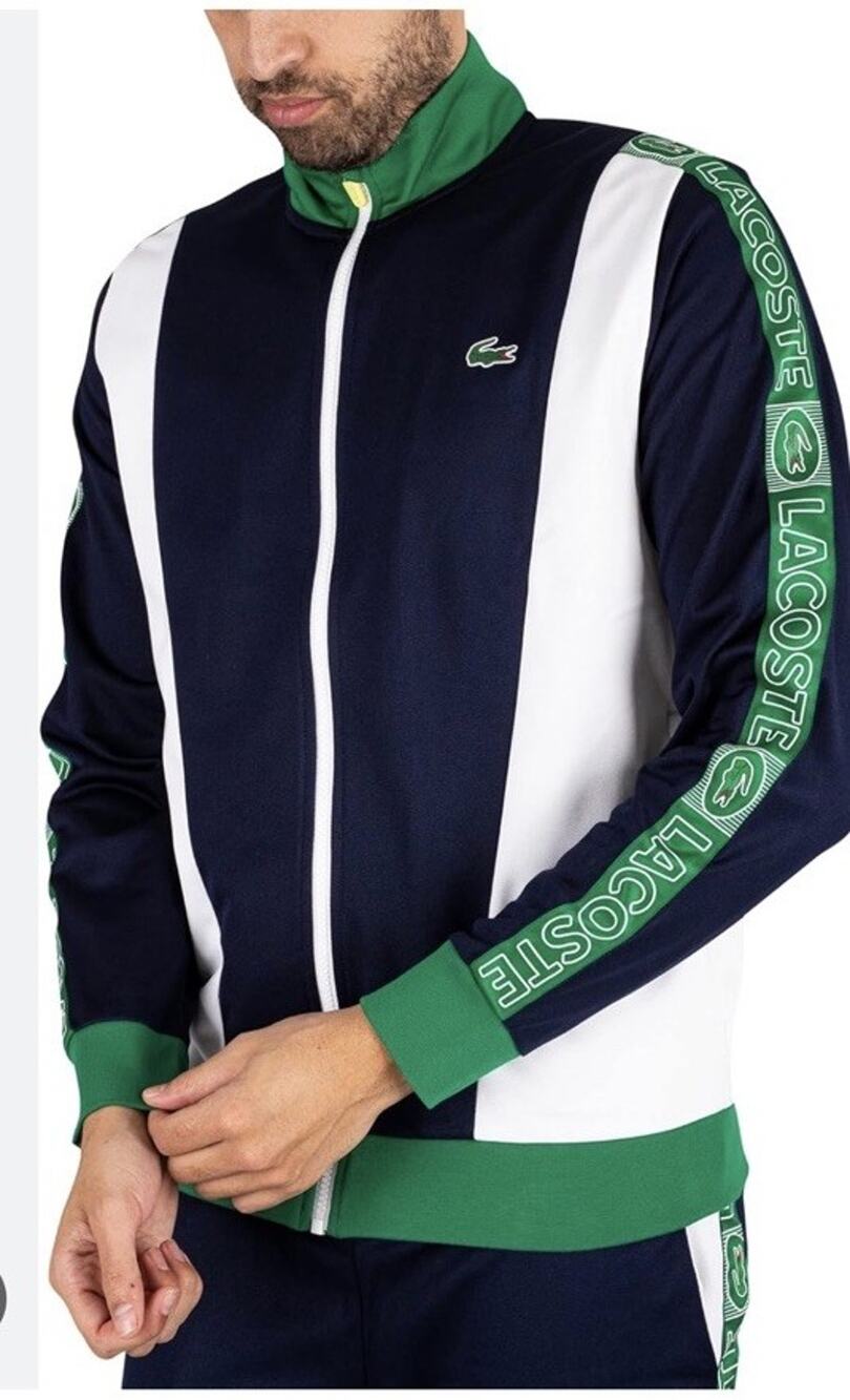Lacoste men’s color block zip up jacket size 7XXLNWT